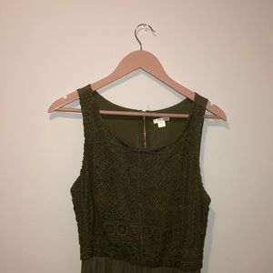 olive green elegant maxi dress